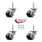 Service Caster Nylon Swvl TP Light Duty Floor Leveling Caster w/2.8" Diameter Black Wheel, 4PK SCC-TSLV30S75-NYR-1100-B-DC-4 - alternate 4